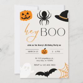Invitación a fiesta de cumpleaños de Halloween con