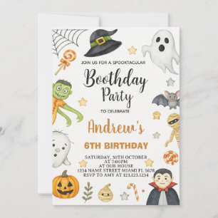 Invitación a fiesta de cumpleaños de Halloween par