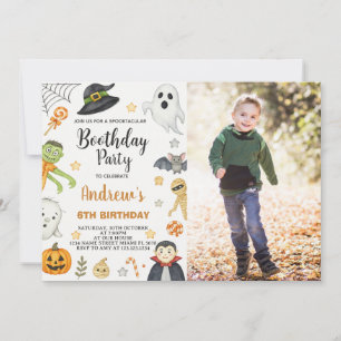 Invitación a fiesta de cumpleaños de Halloween par