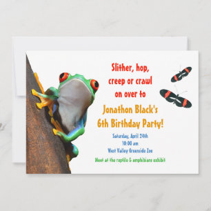 Invitación a fiesta de cumpleaños de insectos de r