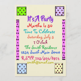 Invitación a fiesta de cumpleaños de la fiesta de