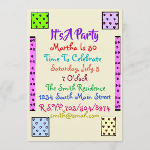Invitación a fiesta de cumpleaños de la fiesta de 