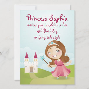 Invitación a fiesta de cumpleaños de la princesa