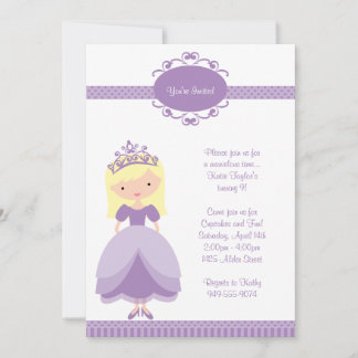 Invitación a fiesta de cumpleaños de la princesa