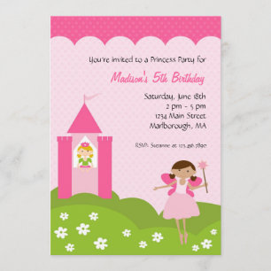 Invitación a fiesta de cumpleaños de la princesa