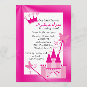 Invitación a fiesta de cumpleaños de la princesa