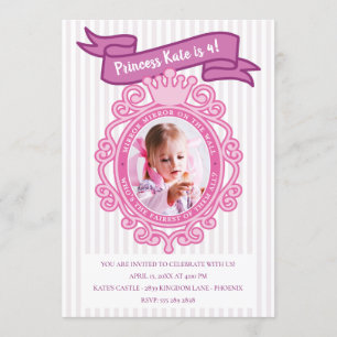 Invitación a fiesta de cumpleaños de la princesa e