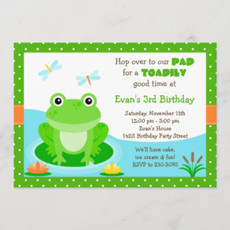 Invitación a fiesta de cumpleaños de la Rana Cuta