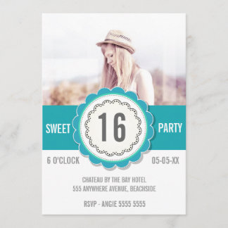 Invitación a fiesta de cumpleaños de la Verde azul