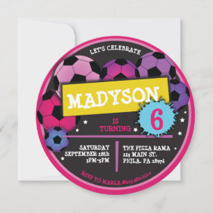 Invitación a fiesta de cumpleaños de las chicas de