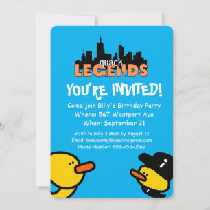 Invitación a fiesta de cumpleaños de las leyendas 