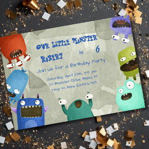 Invitación a fiesta de cumpleaños de los monstruos