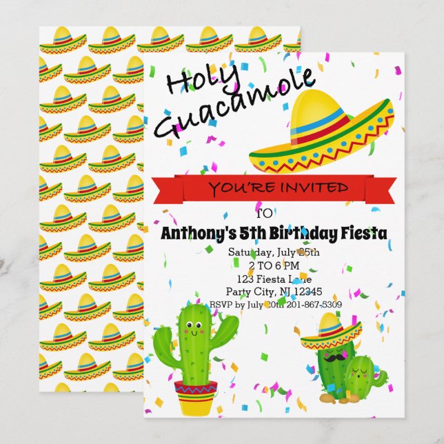 Invitación a fiesta de cumpleaños de los niños de  (Anverso / Reverso)