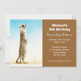 Invitación a fiesta de cumpleaños de Meerkat