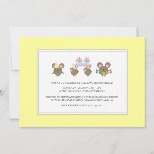 Invitación a fiesta de cumpleaños de Mini Mouse