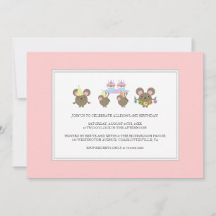 Invitación a fiesta de cumpleaños de Mini Mouse