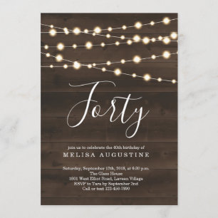 Invitación a fiesta de cumpleaños de mujer - Rústi