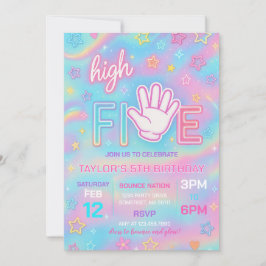 Invitación a fiesta de cumpleaños de Neon Glow Hig