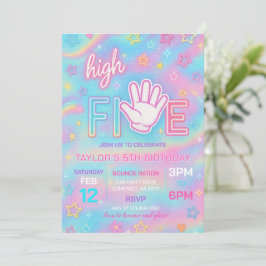 Invitación a fiesta de cumpleaños de Neon Glow Hig