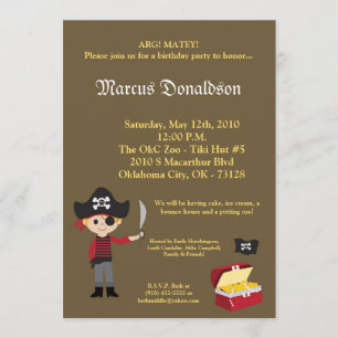 Invitación a fiesta de cumpleaños de niño que ates