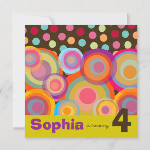 Invitación a fiesta de cumpleaños de niños con cír