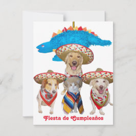 Invitación a fiesta de cumpleaños de niños con tem