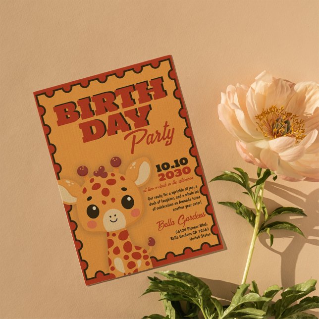 Invitación a fiesta de cumpleaños de niños Naranja (Subido por el creador)