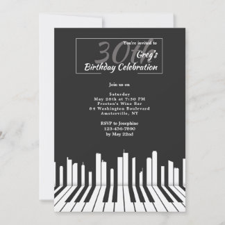Invitación a fiesta de cumpleaños de Piano Keys 2