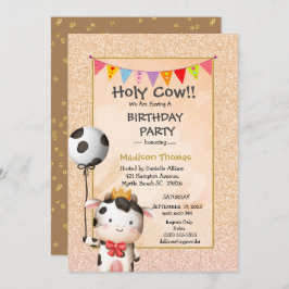Invitación a fiesta de cumpleaños de Purpurina de 