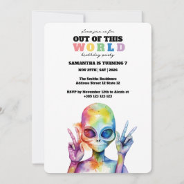 Invitación a fiesta de cumpleaños de Rainbow Water