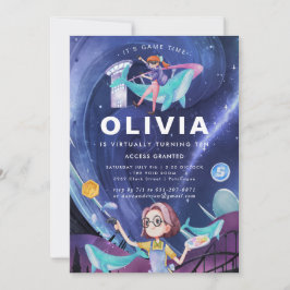 Invitación a fiesta de cumpleaños de realidad virt