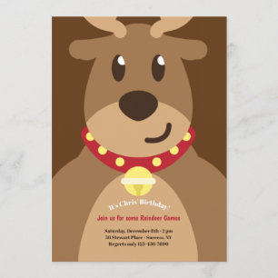 Invitación a fiesta de cumpleaños de renos en Sant