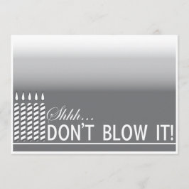 Invitación a fiesta de cumpleaños de sorpresa Shh|