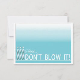 Invitación a fiesta de cumpleaños de sorpresa Shh|