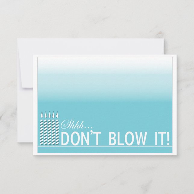 Invitación a fiesta de cumpleaños de sorpresa Shh| (Anverso)