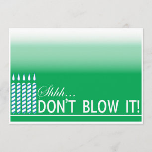 Invitación a fiesta de cumpleaños de sorpresa Shh 