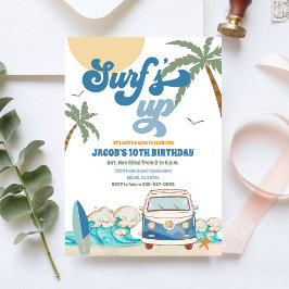 Invitación a Fiesta de Cumpleaños de Surf