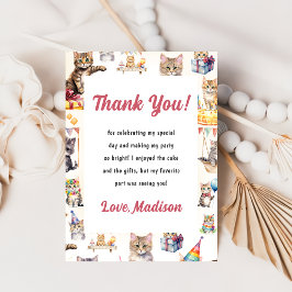 Invitación a fiesta de cumpleaños de un gato kittí