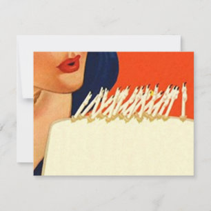 Invitación a fiesta de cumpleaños de una mujer con