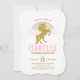 Invitación a fiesta de cumpleaños de Unicornio Pur