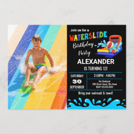 Invitación a fiesta de cumpleaños de Waterslide