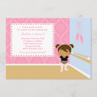 Invitación a fiesta de cumpleaños del ballet