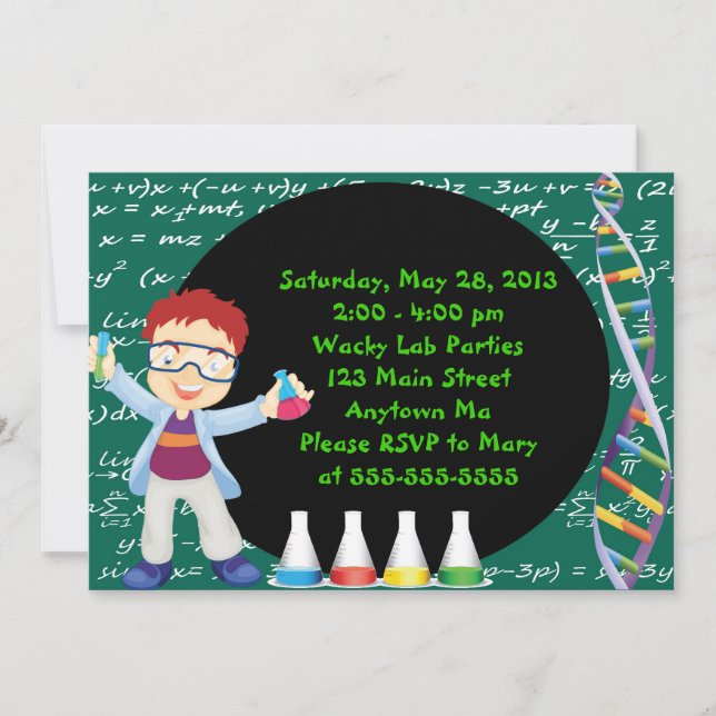 Invitación a fiesta de cumpleaños del científico R (Anverso)