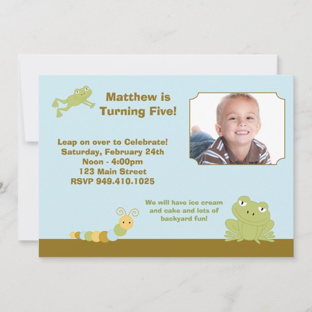 Invitación a fiesta de cumpleaños del Explorador d (Anverso)