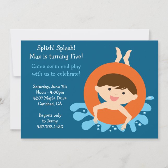 Invitación a fiesta de cumpleaños del Fiesta del g (Anverso)