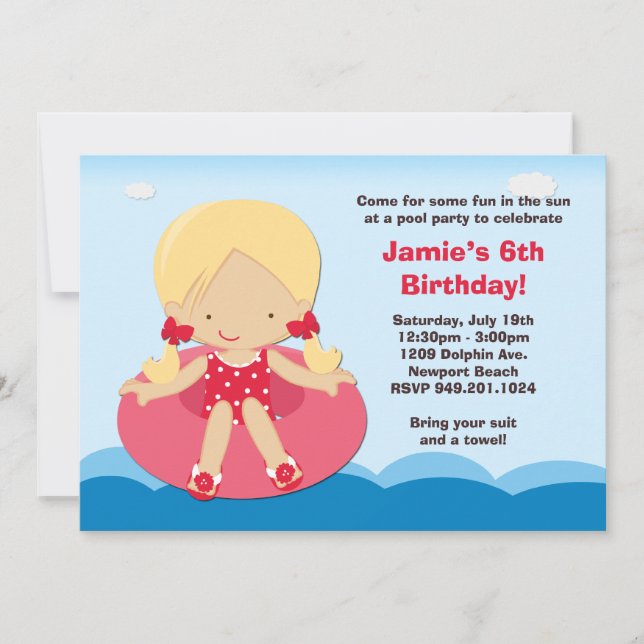 Invitación a fiesta de cumpleaños del Fiesta del g (Anverso)