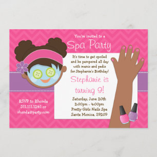 Invitación a fiesta de cumpleaños del Spa