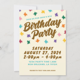 Invitación a fiesta de cumpleaños divertida
