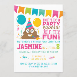 Invitación a fiesta de cumpleaños divertida en la