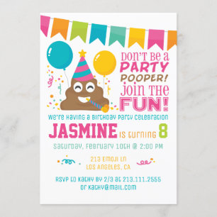 Invitación a fiesta de cumpleaños divertida en la 